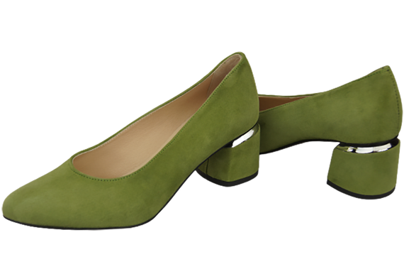 Damenschuhe Pumps Pistazie Natürliches Wildleder 143 Von ElitaBut