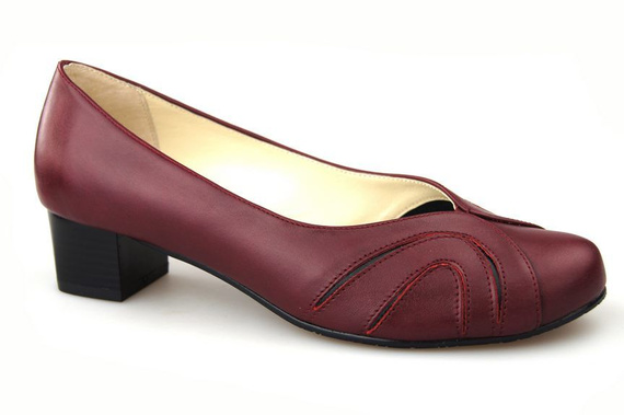 Damenschuhe Pumps, Naturleder, Burgund 786 ElitaBut