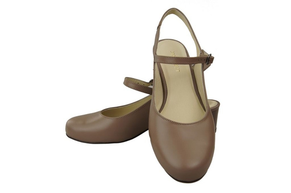 Damenschuhe Cappuccino Sandale, Naturleder 108 ElitaBut