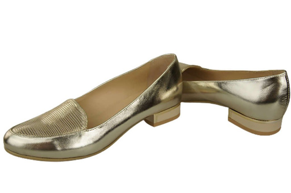 Damen Ballerinas Lords, Naturleder, Gold 908 ElitaBut