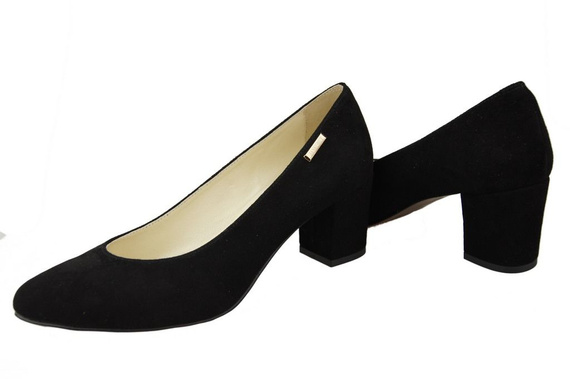 Damenschuhe Pumps Schwarz Naturleder Wildleder 106 ElitaBut