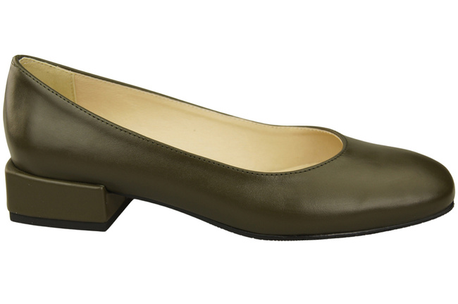 Bequeme Frauen Schuhe Olive Flats Natural Leder 204 ElitaBut