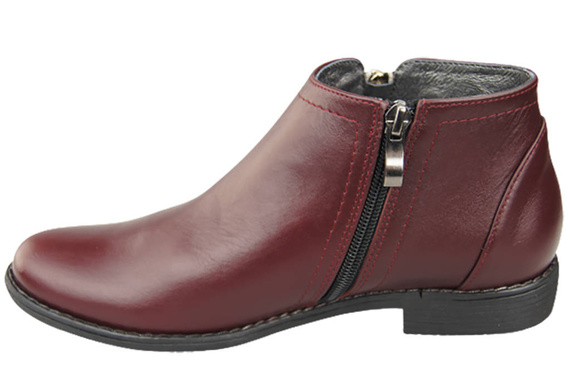 Frühlingsstiefel für Damenschuhe, Naturleder, Burgunderrot 872 ElitaBut