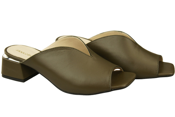Damen Schuhe Absätze Flip Flops Olive Naturleder 210 ElitaBut