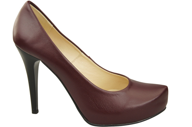 Damen Footwear Burgund Stiletto Pumps Naturleder 205 ElitaBut