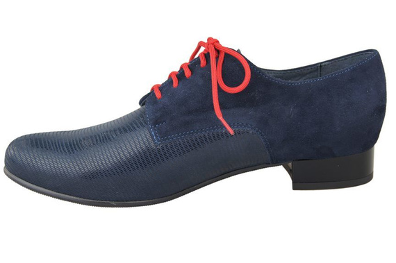 Schuhe Damenschuhe zum Schnüren, Naturleder, Marineblau 959 ElitaBut