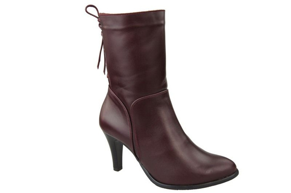 Winterschuhe Damenstiefeletten, Naturleder, Burgund 978 von ElitaBut