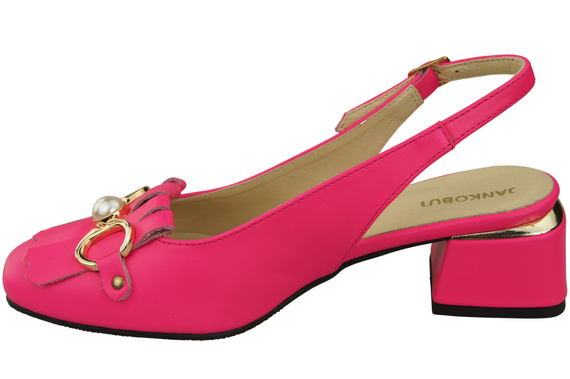 Damenschuhe Neon Rosa Sandalen mit Fransen verziert Naturleder 208 ElitaBut