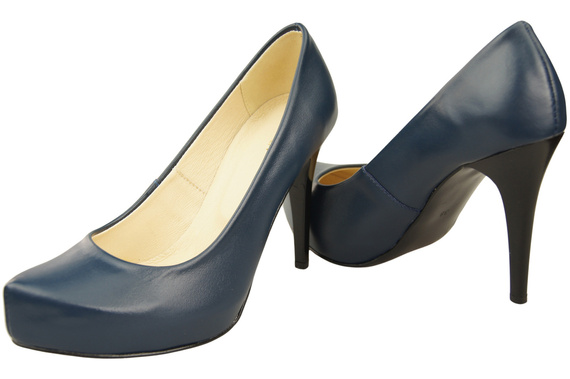 Damen Footwear Marineblau Stiletto Pumps Naturleder 205 ElitaBut