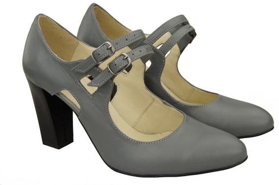 Damenschuhe Graue Pumps Naturleder 105 ElitaBut