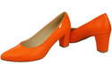 Klassische Glatt Damen Orange Naturleder Schuhe 213 ElitaBut