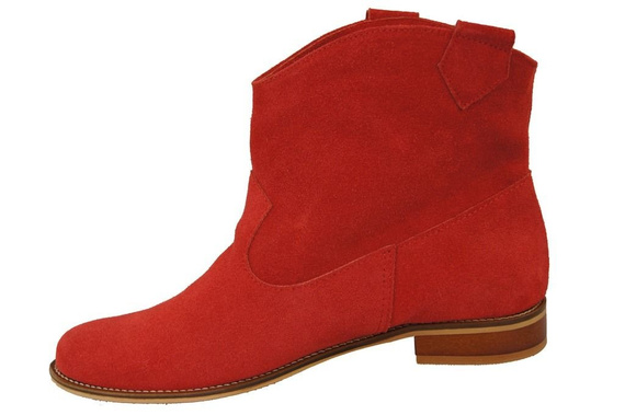 Damenstiefel Frühling / Herbst, Naturveloursleder, Rot 132 L ElitaBut