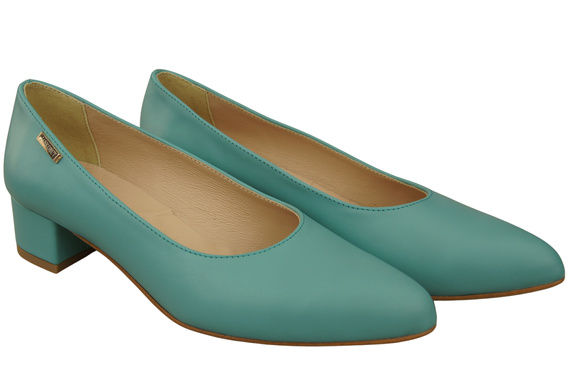 Damen Pumps Türkis mit niedrigem Absatz zeitlose Eleganz und Komfort 220 ElitaBut