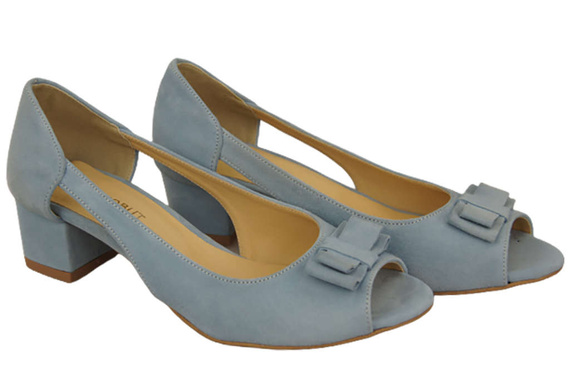 Damenschuhe Blaue Sandalen Natürliches Wildleder 145 von ElitaBut