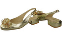 Damen Schuhe Gold Sandalen mit Kristallen Naturleder 215 ElitaBut