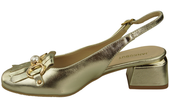 Damenschuhe Gold Sandalen mit Fransen verziert Naturleder 208 ElitaBut