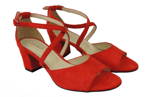 Damenschuhe Sandalen Rotes Naturleder Wildleder 111 ElitaBut