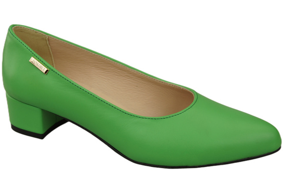 Damen Pumps Limette mit niedrigem Absatz zeitlose Eleganz und Komfort 220 ElitaBut