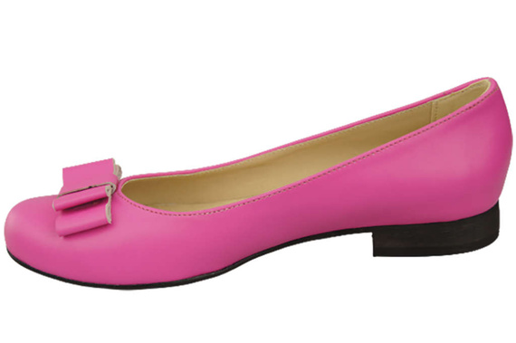 Damen Ballerinas Naturleder Fuchsia 702 ElitaBut