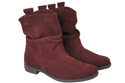 Schuhe Damen-Stiefeletten Frühling/Herbst Naturveloursleder Burgund 117 L ElitaBut