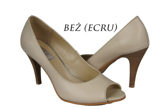 Damenschuhe Pumps, Naturleder, Beige 774 ElitaBut