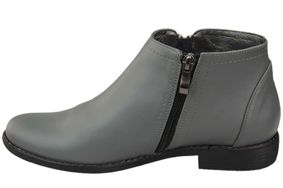 Damenschuhe Damenstiefel Warmes Naturleder Grau 872 Von Elitabut