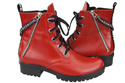 Schuhe Damen-Stiefeletten mit der Aufschrift NICE, Naturleder Rot 173 L ElitaBut
