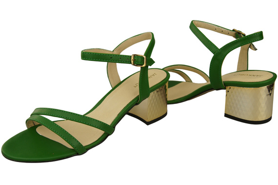 Damenschuhe Grünes Naturleder 197 Sandalen, die den Fuß sinnlich enthüllen ElitaBut