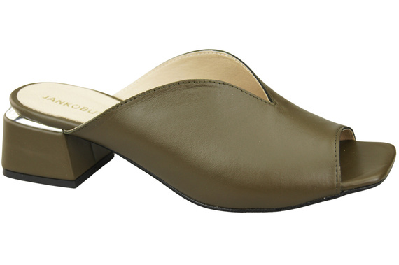 Damen Schuhe Absätze Flip Flops Olive Naturleder 210 ElitaBut