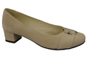 Damenschuhe Pumps Beige Naturleder Wildleder 135 ElitaBut