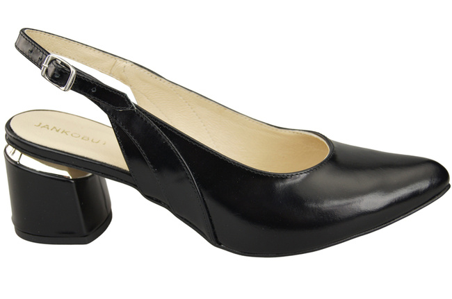 Damenschuhe Sandalen Schwarz Glänzendes Naturleder 196 ElitaBut