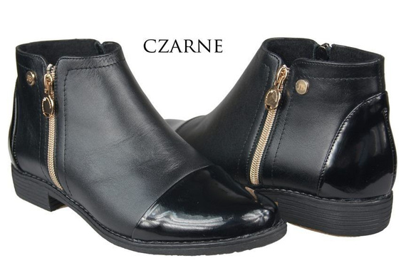 Damenschuhe Stiefel, Naturleder, Schwarz 877 ElitaBut