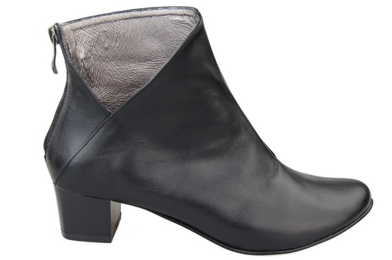 Damenschuhe Stiefel, Naturleder, Schwarz 987 ElitaBut