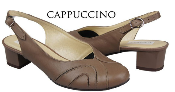 Damenschuhe Sandalen, Naturleder Cappuccino 842 ElitaBut