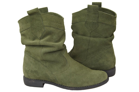 Schuhe Damen-Stiefeletten Frühling/Herbst Naturveloursleder Flasche 117 L ElitaBut