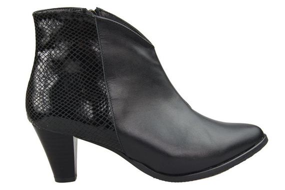 Damen-Stiefeletten, Naturleder, Schwarz 937 NZ ElitaBut