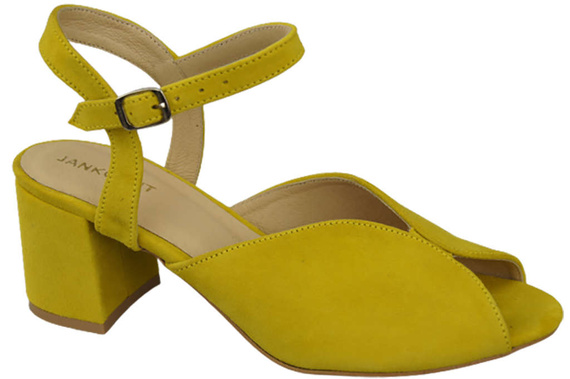Damenschuhe Zitronensandalen, Naturleder, Wildleder 185 ElitaBut