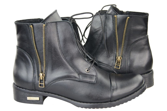 Damen Winterstiefel, Naturleder, Schwarz 820 Z ElitaBut