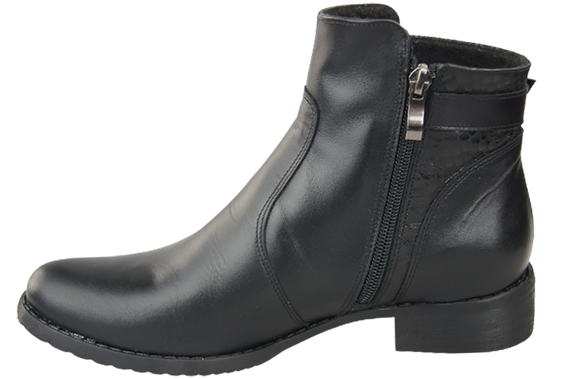 Winter-Damenstiefel, Naturleder, Schwarz 156 von ElitaBut