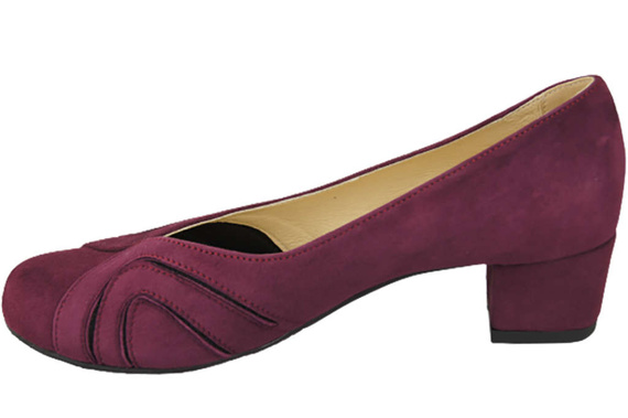 Damenschuhe Pumps, natürliches Wildleder, Burgund 786 von ElitaBut