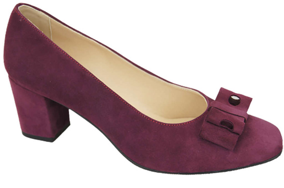 Damenschuhe Pumps Burgunderrot Natürliches Wildleder 163 ElitaBut