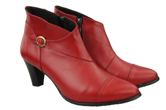 Damenstiefel Frühling/Herbst, Naturleder, Rot, 100 L, ElitaBut
