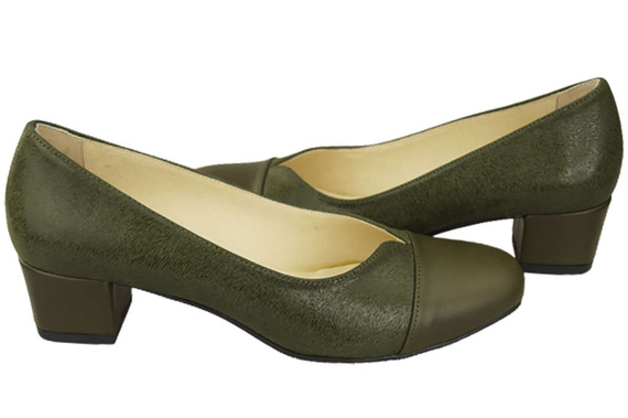 Damenschuhe Pumps Naturleder 164 Olive ElitaBut