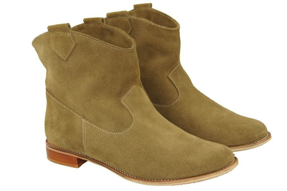 Damenschuhe Frühling / Herbst Naturveloursleder Olive 132 L ElitaBut