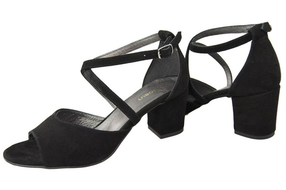 Damenschuhe Sandalen Schwarz, Naturleder, Wildleder 111 ElitaBut