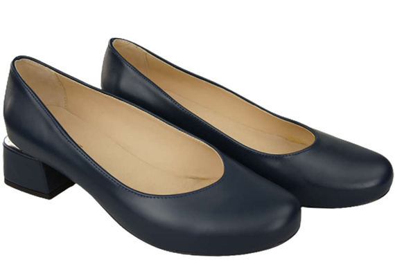 Damenschuhe Pumps Naturleder 159 Marineblau ElitaBut