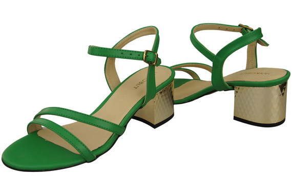 Damenschuhe Limette Naturleder 197 Sinnlich freizügige Fußsandalen ElitaBut