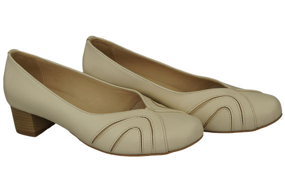 Damenschuhe Pumps Naturleder Beige Ecru 786 ElitaBut