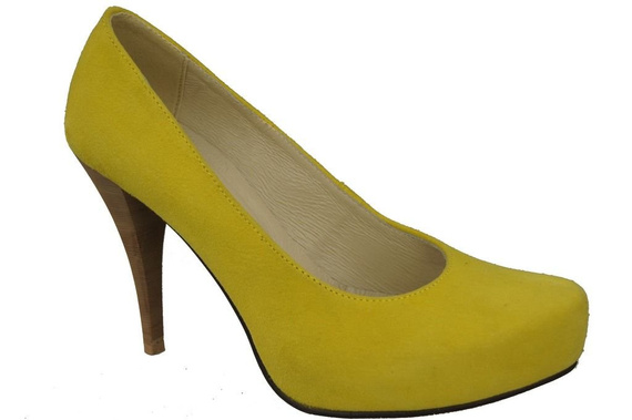 Damenschuhe Pumps Citron Naturleder Wildleder 644 ElitaBut