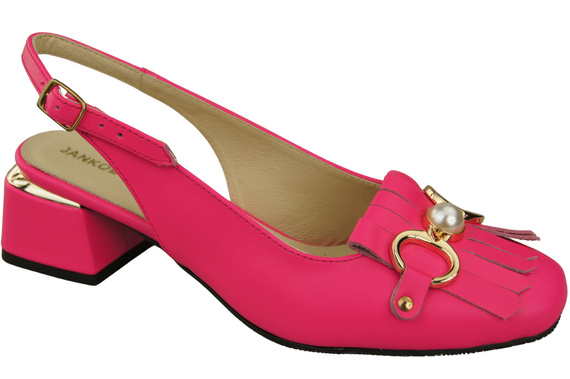Damenschuhe Neon Rosa Sandalen mit Fransen verziert Naturleder 208 ElitaBut
